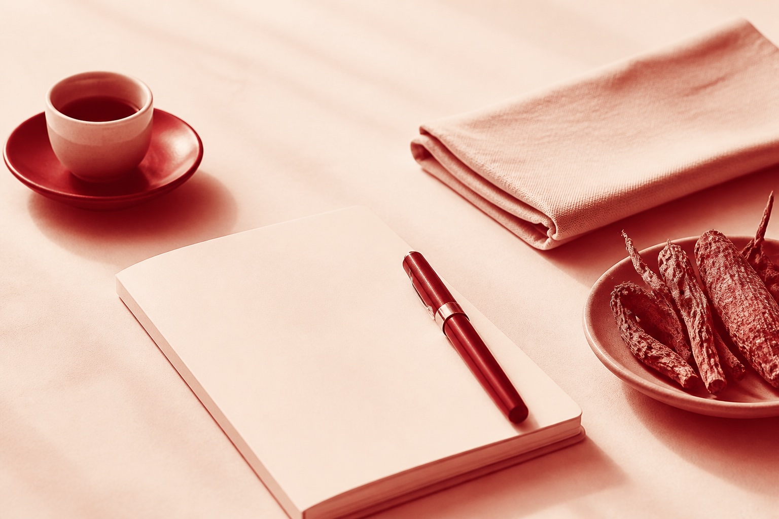Carnet de consultation, thé, linge et racines médicinales